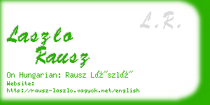 laszlo rausz business card